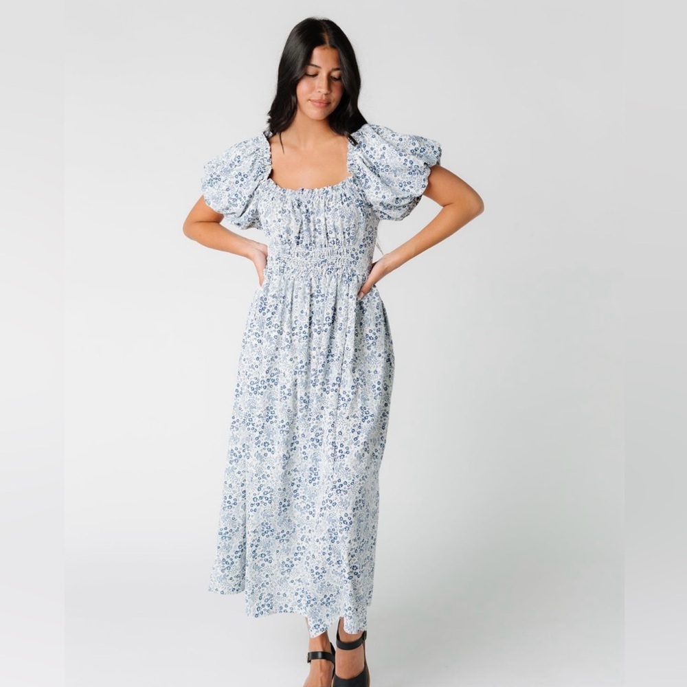 Brass & Roe Maya Midi Dress — Women’s Size Medium (fits like Large)